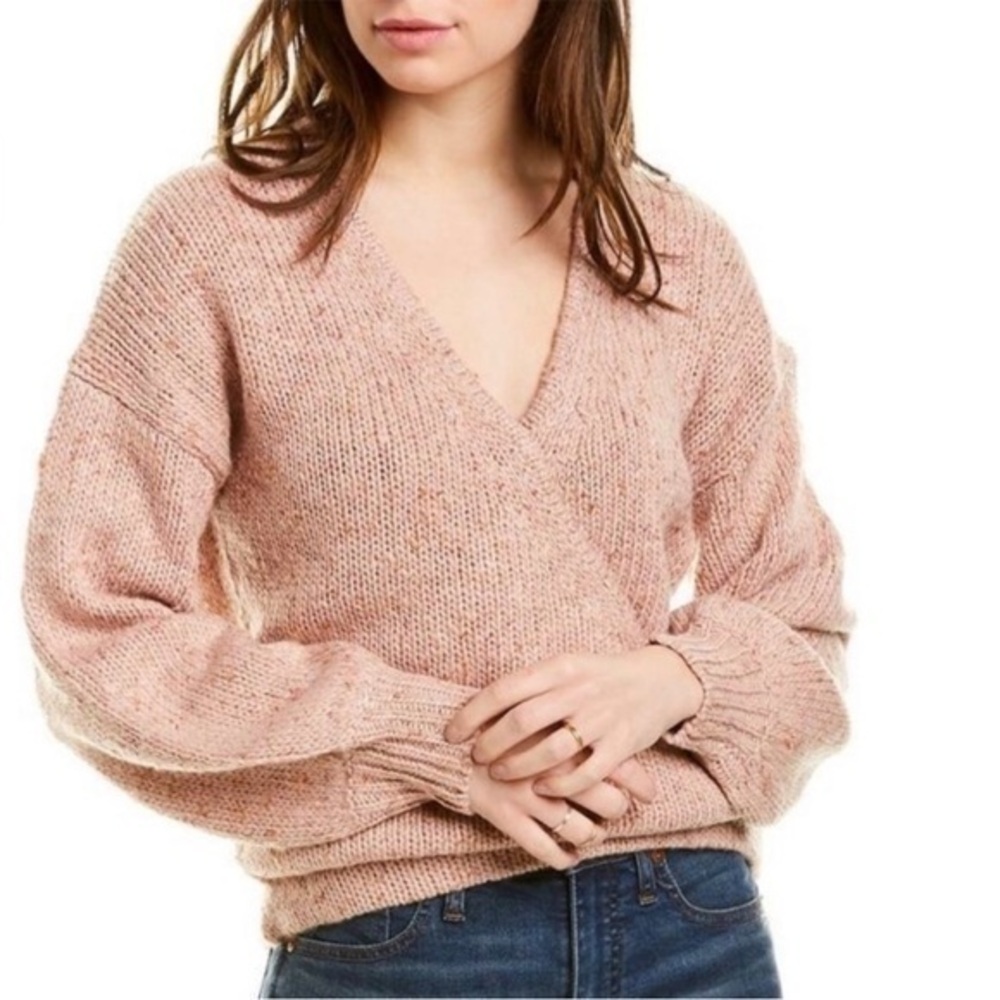 Madewell Beresford wrap front pullover sweater SIZE XXS
